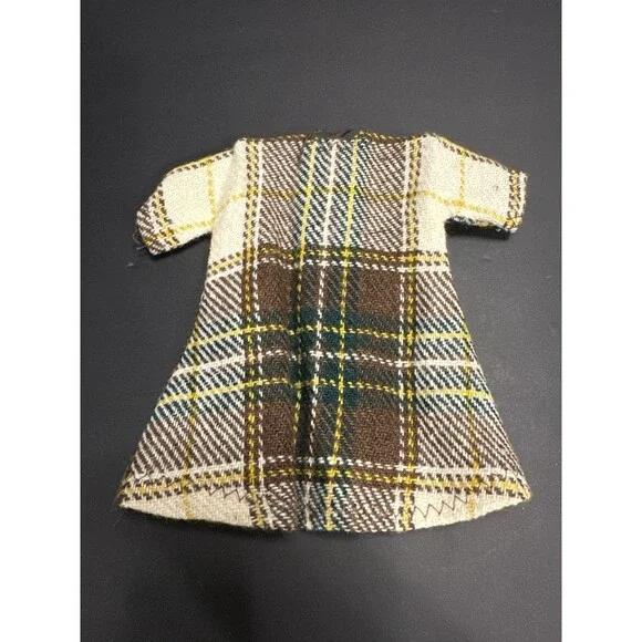 Vintage 1960s Barbie Clone Outfit – Plaid Coat, Bonnet & Scarf - Picture 4 of 7